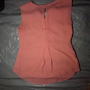 Elegant Coral Sleeveless Top